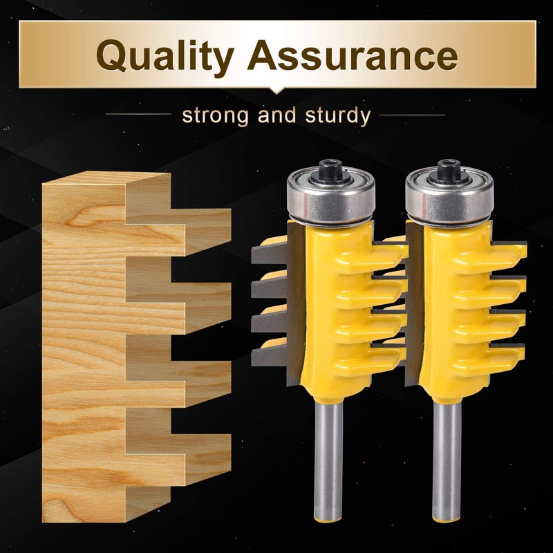 KATUR Reversible Finger Glue Joint Router Bit with 1/4 Inch Shank, Woodworking Milling Cutter Router Bit (1/4" Shank 1-3/8" Width 1-1/4" Depth) - Image 4